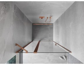 Mexen MIST, 1-krídlové sprchové dvere (1d+1s) 85x200 cm, 6mm číre sklo, medený profil, 8A4-085-000-65-00