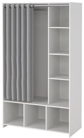 Bielo-sivá šatníková skriňa 105x180 cm Kit – Tvilum