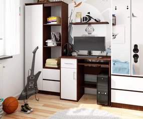 PC stolík Jaloms  (wenge + biela). Vlastná spoľahlivá doprava až k Vám domov. 1069702
