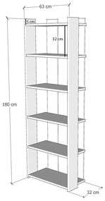 Regál Samiki (Antracit + Žltá). Vlastná spoľahlivá doprava až k Vám domov. 1072479