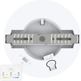 Stropné LED svietidlo Evora Round, 1x LED 6w, 3000-6000k, 3CCT, w