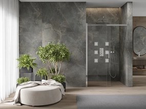 Mexen Omega, posuvné sprchové dvere do otvoru 130x190 cm, 8mm číre sklo, chrómový profil, 825-130-000-01-00