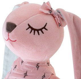 KIK Plyšový králik maskot ružový 52cm