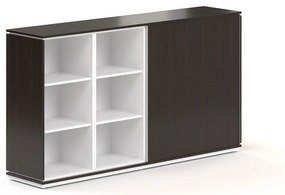 Stredná skriňa Creator 202,2 x 44,5 x 115,5 cm, biela / wenge