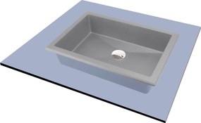 Deante Zápustné / poddoskové umývadlo Correo 50x35 cm - CQR SU5U, granit, sivá metalic