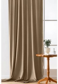 Svetlohnedý zatemňovací záves VELVET 140x250 cm Zavesenie: Kovové krúžky