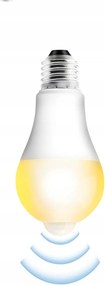 Led Žárovka E27 12W Senzor Pohybu, Teplá Farba 3000K, Klasa A+ nie je k dispozícii