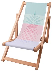 Drevené plážové lehátko Pineapple Color