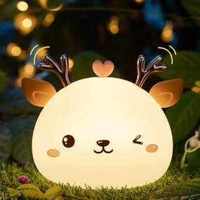 Dětská stolní LED lampa Fawn bílá