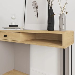 Konzolový stolík s doskou v dubovom dekore 35x100 cm Saturne – Marckeric