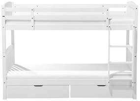 Poschodová posteľ 90 cm REWIND (biela) (s roštom a úl. priestorom). Vlastná spoľahlivá doprava až k Vám domov. 1026684