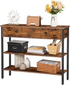 Konferenčný stolík Vasagle Ebis hnedý/čierny