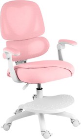 Detská otočná stolička Neoseat JUNI 023 — látka, prateľný poťah, ružová