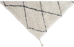 Krémový prateľný ručne tkaný bavlnený koberec 70x100 cm Mini Bereber – Lorena Canals