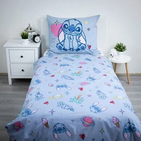 Jerry Fabrics Bavlnené obliečky 140x200 + 70x90 cm - Lilo a Stitch "Brush it"