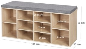 Dekorstudio Skrinka na topánky so sedadlom - LHS10NLV1