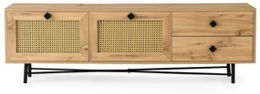 TV stolík/skrinka Bego 4 (Dub + Čierna). Akcia -18%. Vlastná spoľahlivá doprava až k Vám domov. 1072301