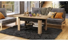 Rozkladací konferenčný stôl so zvíhacou doskou ROY dub/čierna