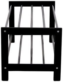 Čierna polička na topánky z topoľového dreva Padova - House Nordic