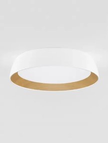 LED stmievateľné bielo-drevené moderné stropné svietidlo Sigi 45