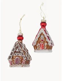 Súprava ručne maľovaných vianočných figúrok Gingerbread, 2 diely