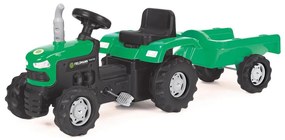 Buddy Toys Šľapací traktor s vozíkom čierna/zelená FT0699