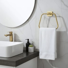Rea Nico, kúpeľňový vešiak na uteráky, zlatá matná, REA-88083