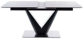 Rozkladací jedálenský stôl 160-220 cm Carletta (biela + čierna) (pre 8 a viac osôb). Vlastná spoľahlivá doprava až k Vám domov. 1050004