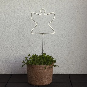 Čierna vonkajšia svetelná dekorácia s vianočným motívom Neon Angel – Star Trading