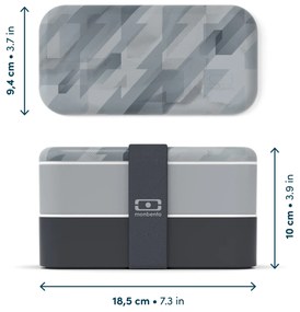 monbento Desiatový box Monbento Original Graphic Grey 1 l