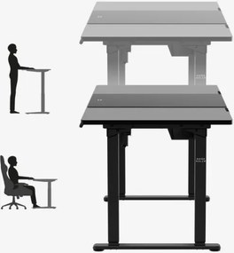 Elektrický výškovo nastaviteľný stôl Mark Adler Leader 9.3 čierny
