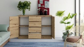 Komoda Baroste 120 cm hnedá