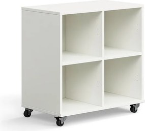 Študentská skrinka CASPER, 4 priehradky, biela