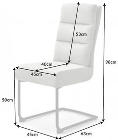 Stolička konzolová Comfort štruktúrovaný materiál svetlošedá
