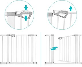 Bezpečnostná zábrana GUARDY 104 s rozšírením, biela