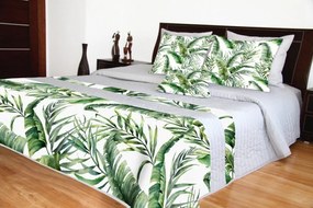 Prikrývka na posteľ s listovým motívom Šírka: 220 cm | Dĺžka: 240 cm