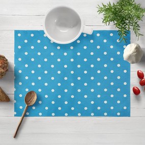 Biante Dekoračné prestieranie na stôl Leona LN-021 Biele bodky na modrom 30x40 cm