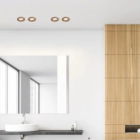 LED Podhľadové svietidlo WOODY SPOT LED/5,5W/230V 4000K orech ? 10 cm