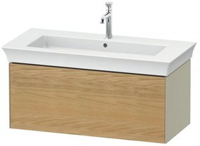 DURAVIT White Tulip závesná skrinka pod umývadlo, 1 zásuvka, 984 x 458 x 410 mm, dub prírodný masív/taupe vysoký lesk, WT42420H5H3