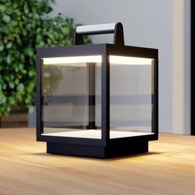 Stolná LED lampa Cube vonkajšia, dobíjacia