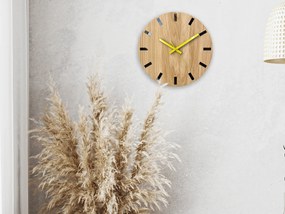 Nástenné hodiny Simple-Y hnedo-žlté