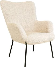 Krémové kreslo z umelej kožušiny Glasgow – Bonami Essentials