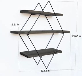 Nástenná polica 60x60 cm smrek