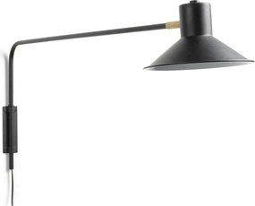 Čierne nástenné svietidlo ø 20 cm Aria – Kave Home
