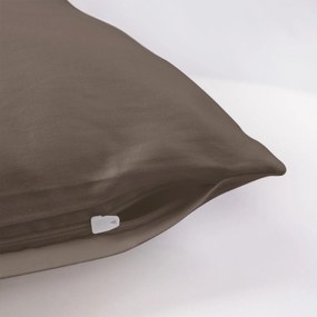 SATÉNOVÁ OBLIEČKA NA VANKÚŠ 50X80 CM TMAVOHNEDÁ