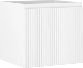 Mexen Rivel, kúpeľňová skrinka 50 cm, 1 zásuvka, drážkovaná, biela matná, 91A20-05047-1-BF01