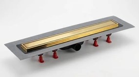 Sprchový žľab SAT Aurum 75 cm zlatá lesk plný SATZLAB80G