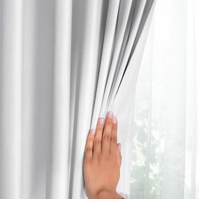 Biely zamatový dimout záves 140x270 cm Pleat – Restilo