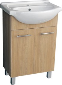 Comodo Kúpeľňová skrinka s keramickým umývadlom Edna 55