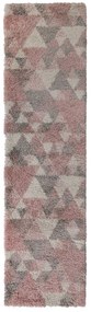 Flair Rugs koberce Behúň DAKAR Nuru Pink / Cream / Grey - 60x230 cm